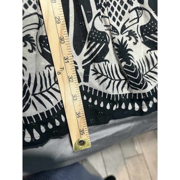 NWT Farm Rio Women's Macaw Elegance‎ Black/White Mini-Dress L - Picture 9 of 11